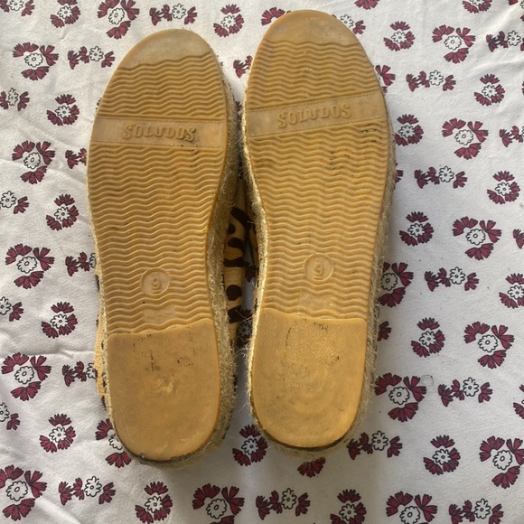 Soludos Original Leopard Espadrille Flat Shoes Size 9 - Picture 8 of 10